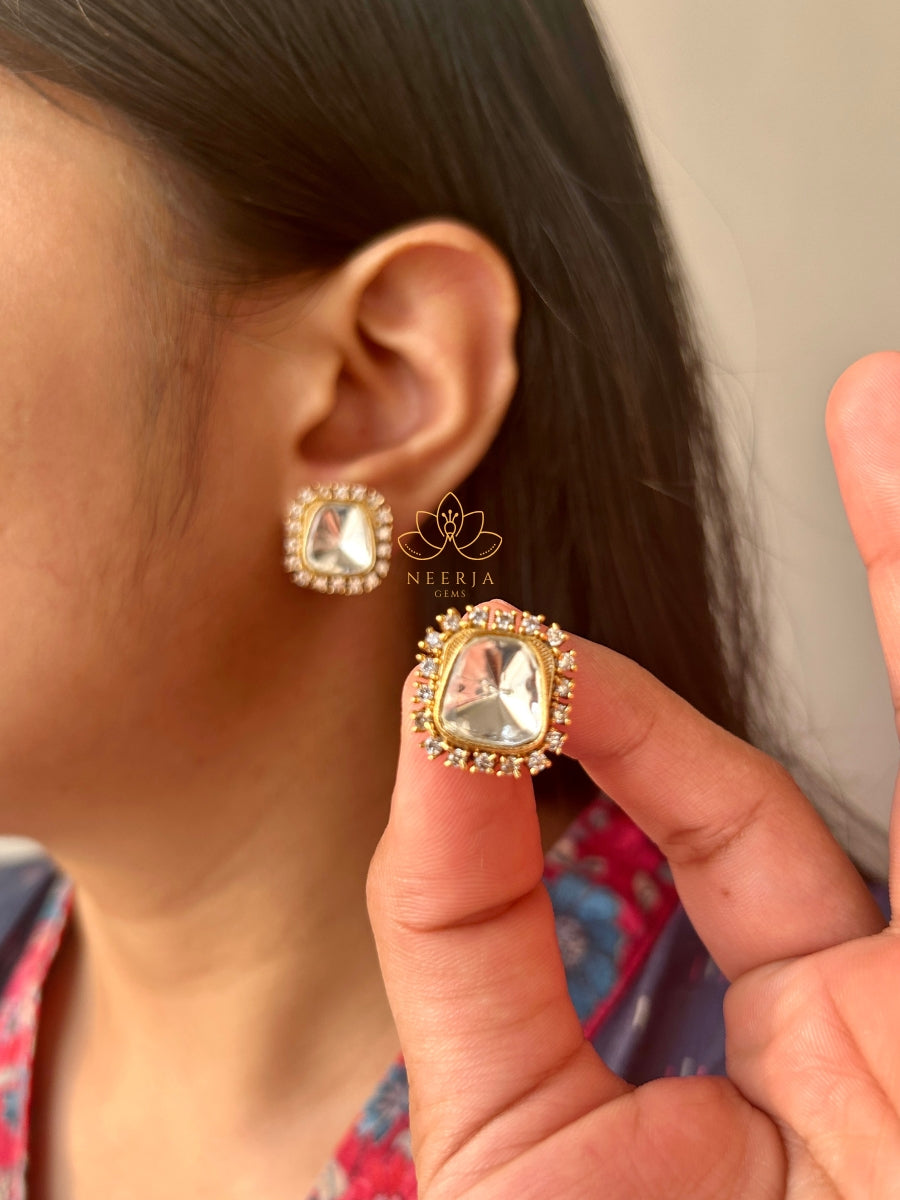 Chandrika Mirror Aura Studs