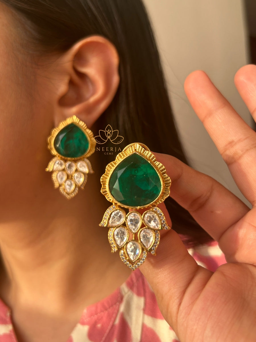 Emerald Heritage Drop Studs