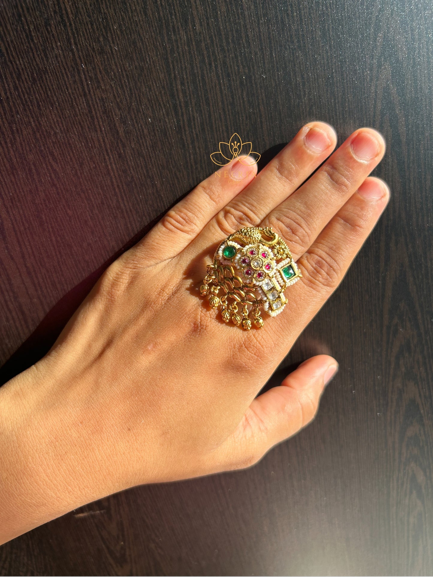Gulnaar Jhumka Dome Ring
