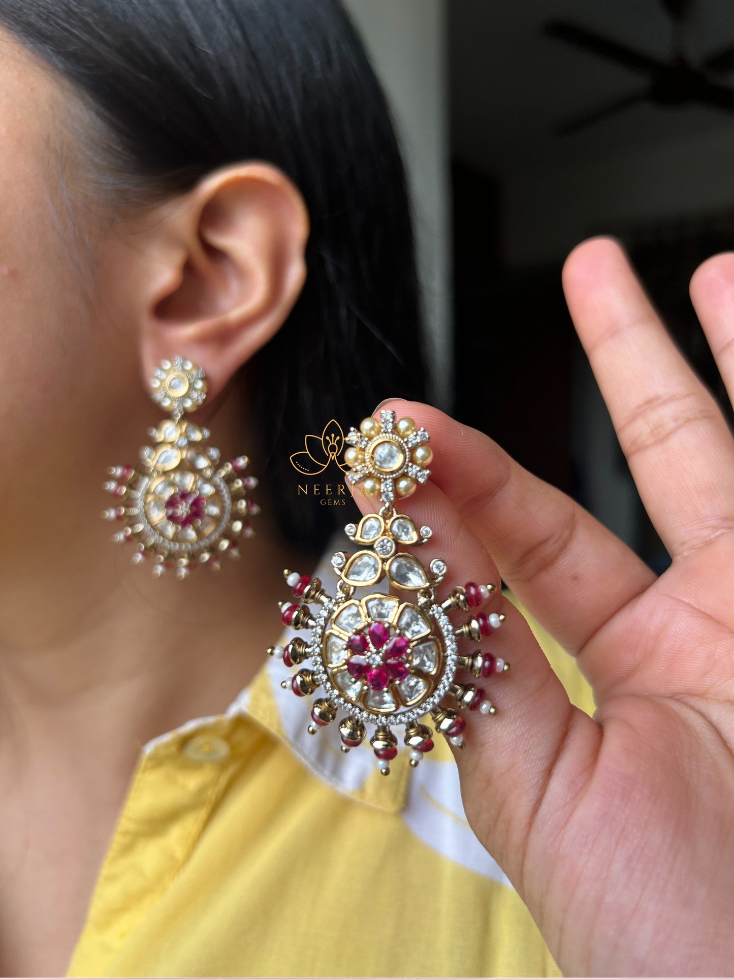 Kamal Chakra Kundan Drops