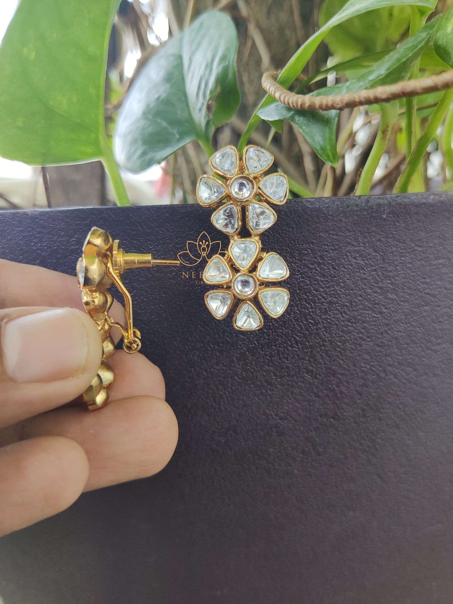 Meenakari Blossom Studs