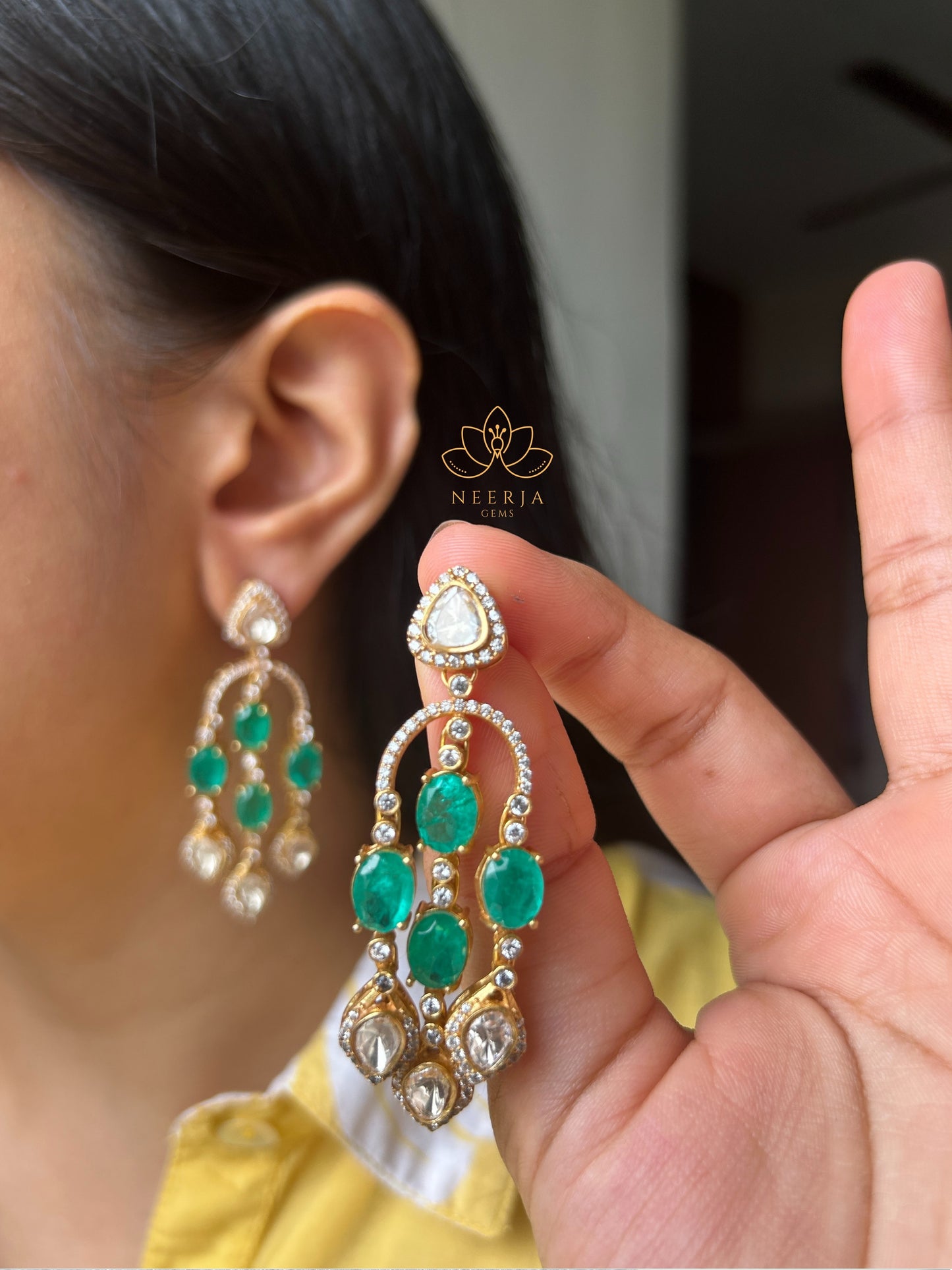 Mohar Meenakari Tier Drops