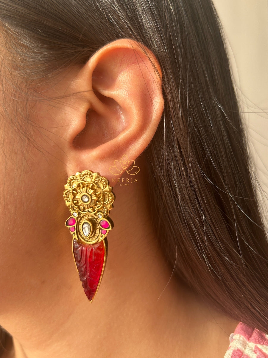 Rajputana Ruby Dagger Drops