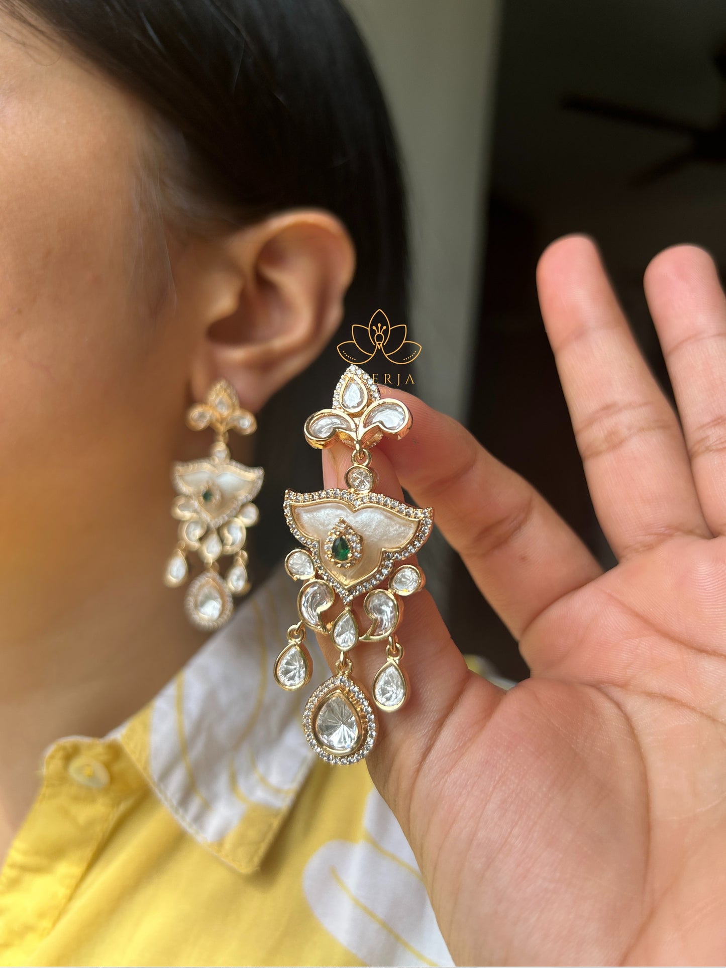 Sitara Dewfall Polki Earrings
