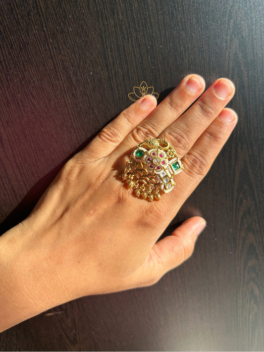 Gulnaar Jhumka Dome Ring