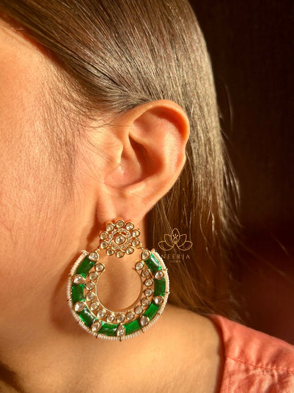 Heer Meenakari Chandra Hoops