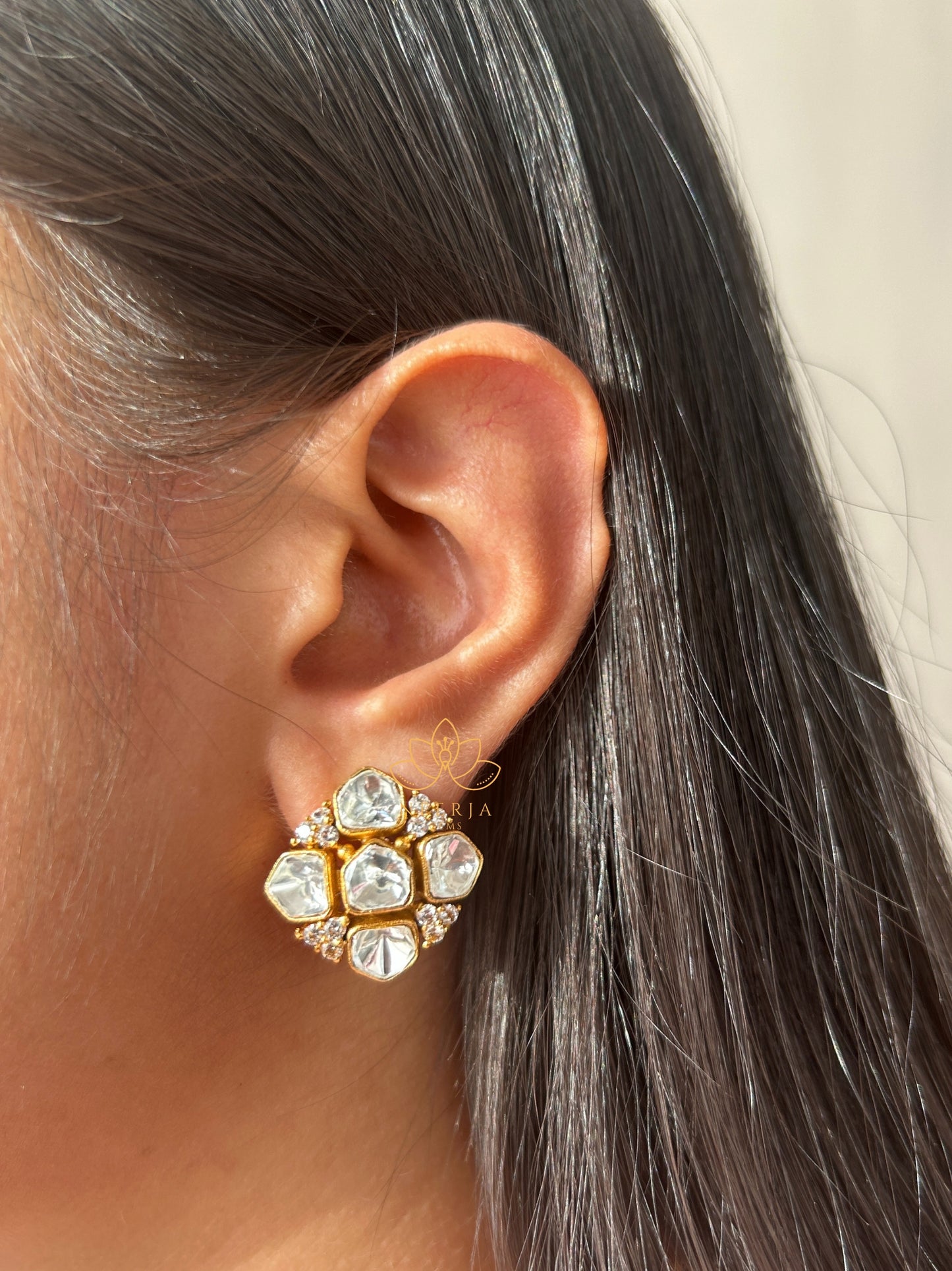 Heritage Kundan Floral Studs