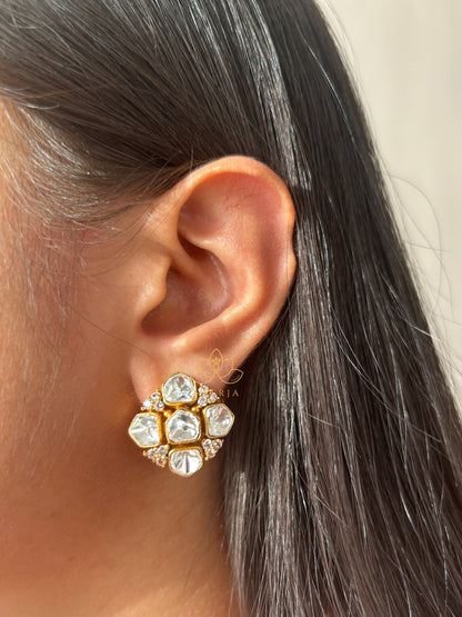 Heritage Kundan Floral Studs