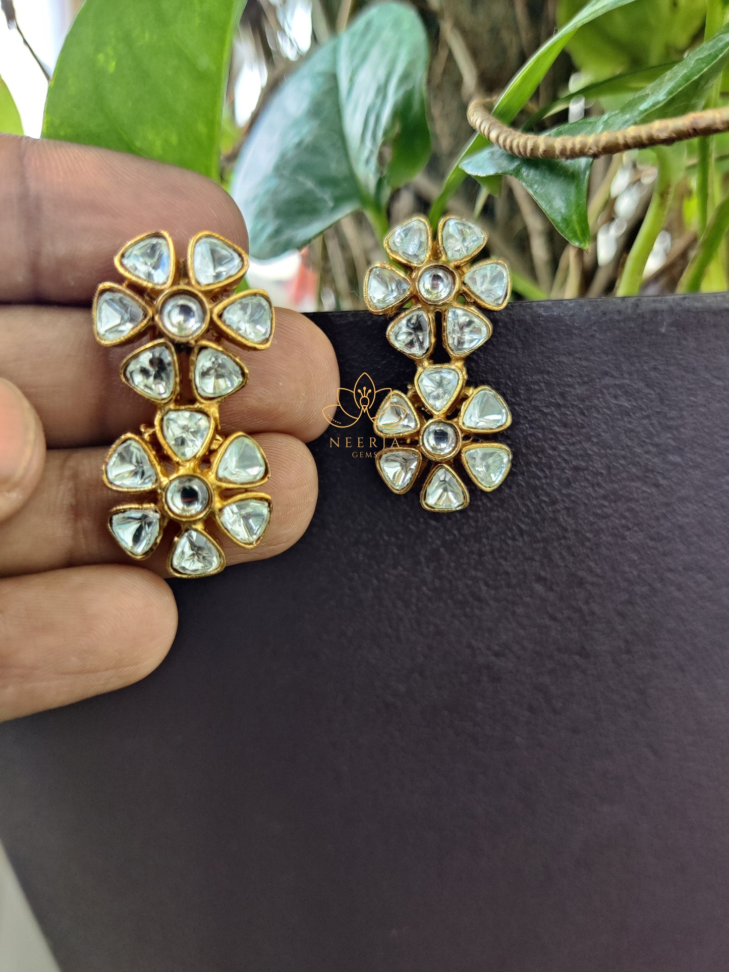 Meenakari Blossom Studs