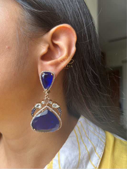 Midnight Petal Swing Earrings