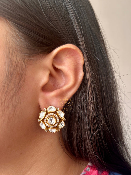 Rajlaxmi Dome Kundan Studs