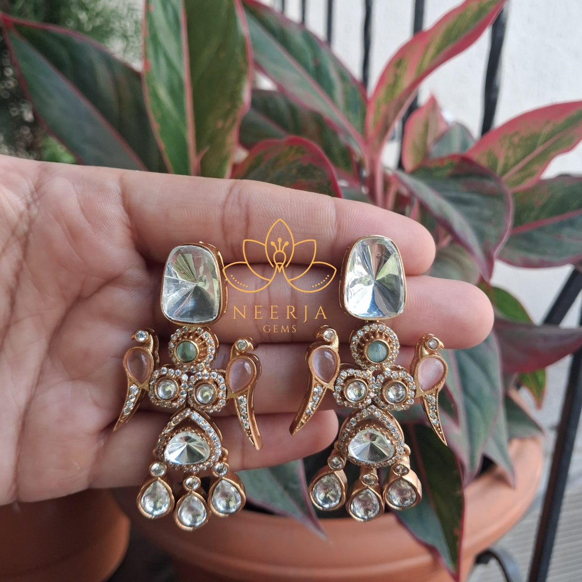 Royal Grace Polki Earrings
