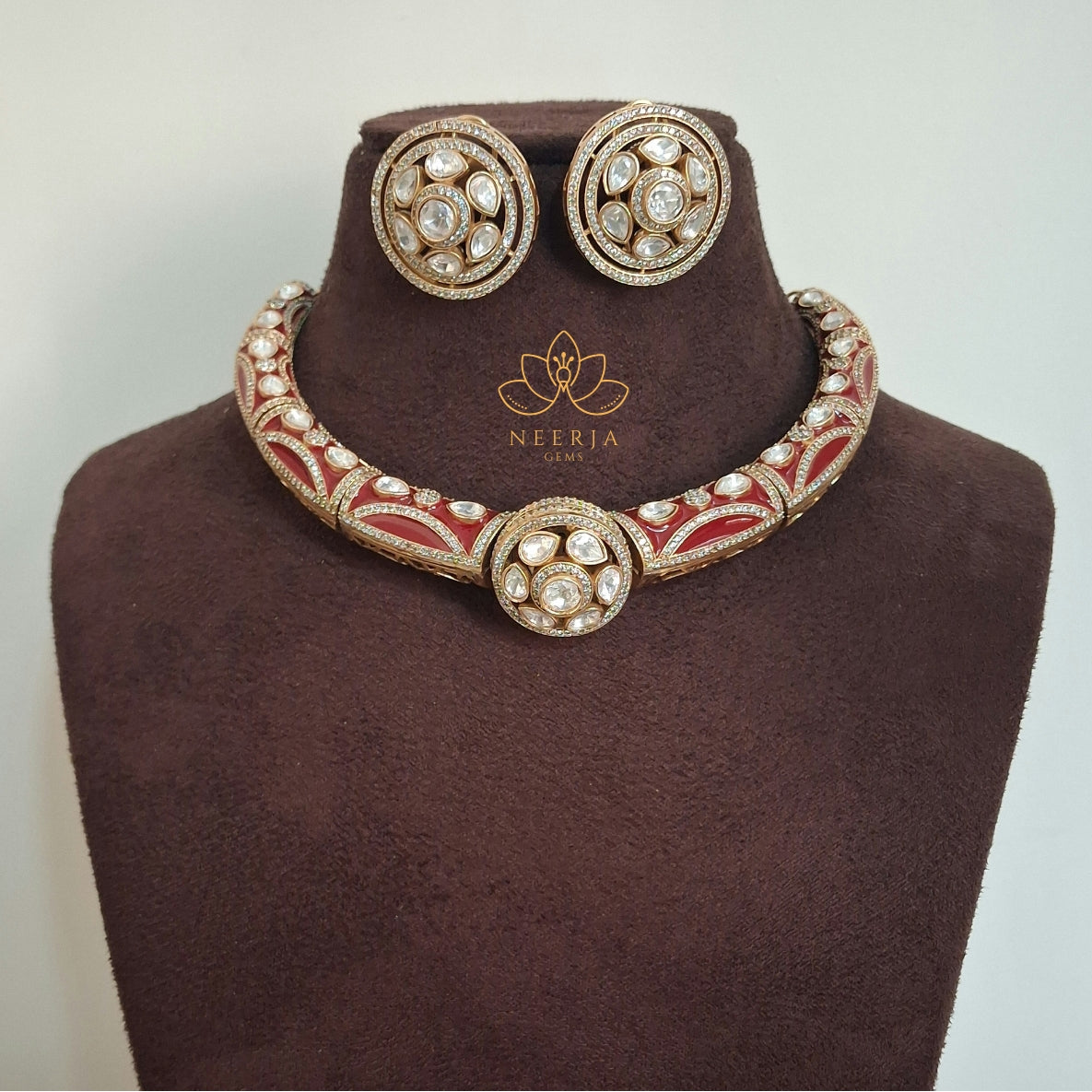 Royal Meenakari Polki Choker Set