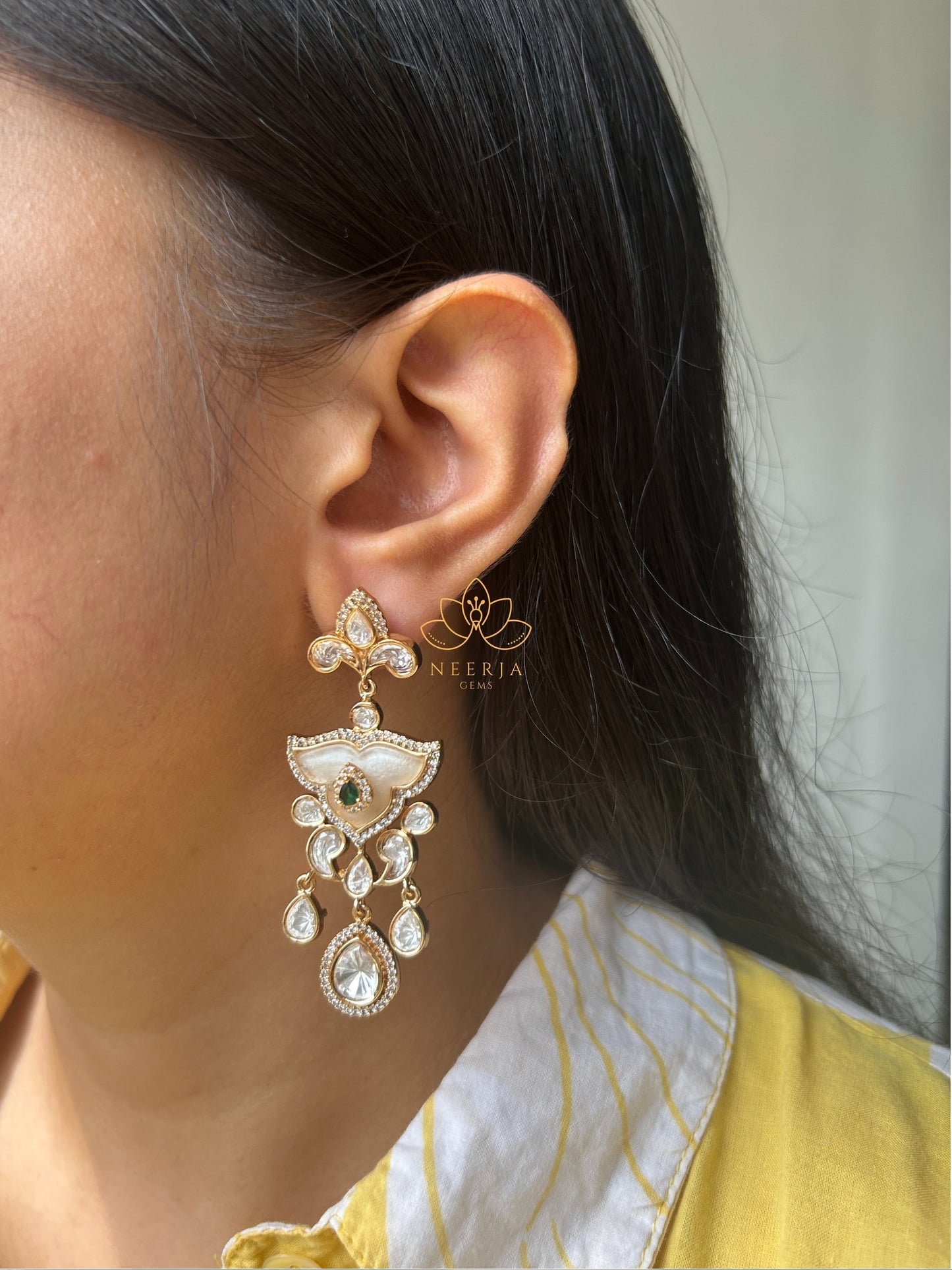 Sitara Dewfall Polki Earrings