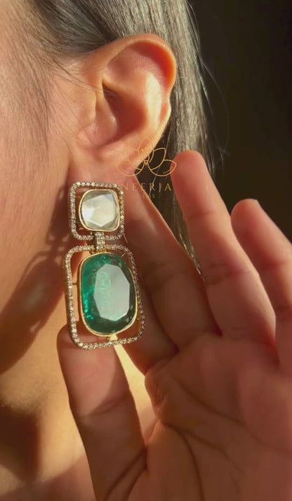 Baagh-e-Zamrud Panel Earrings