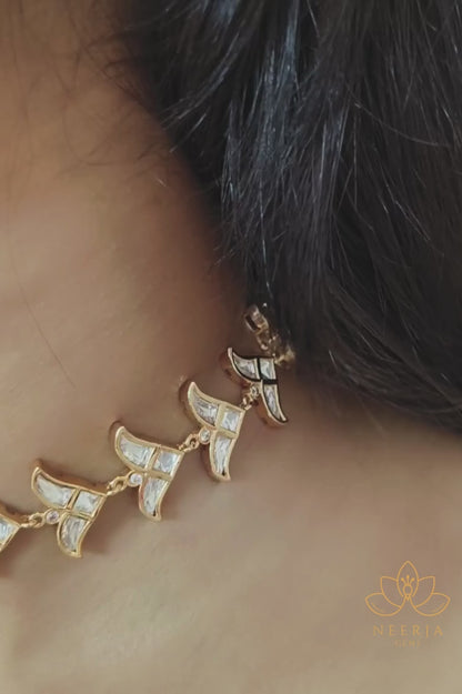 Royal Heritage Gold-Toned Kundan Choker Set