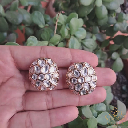 Timeless Polki Kundan Stud Earrings